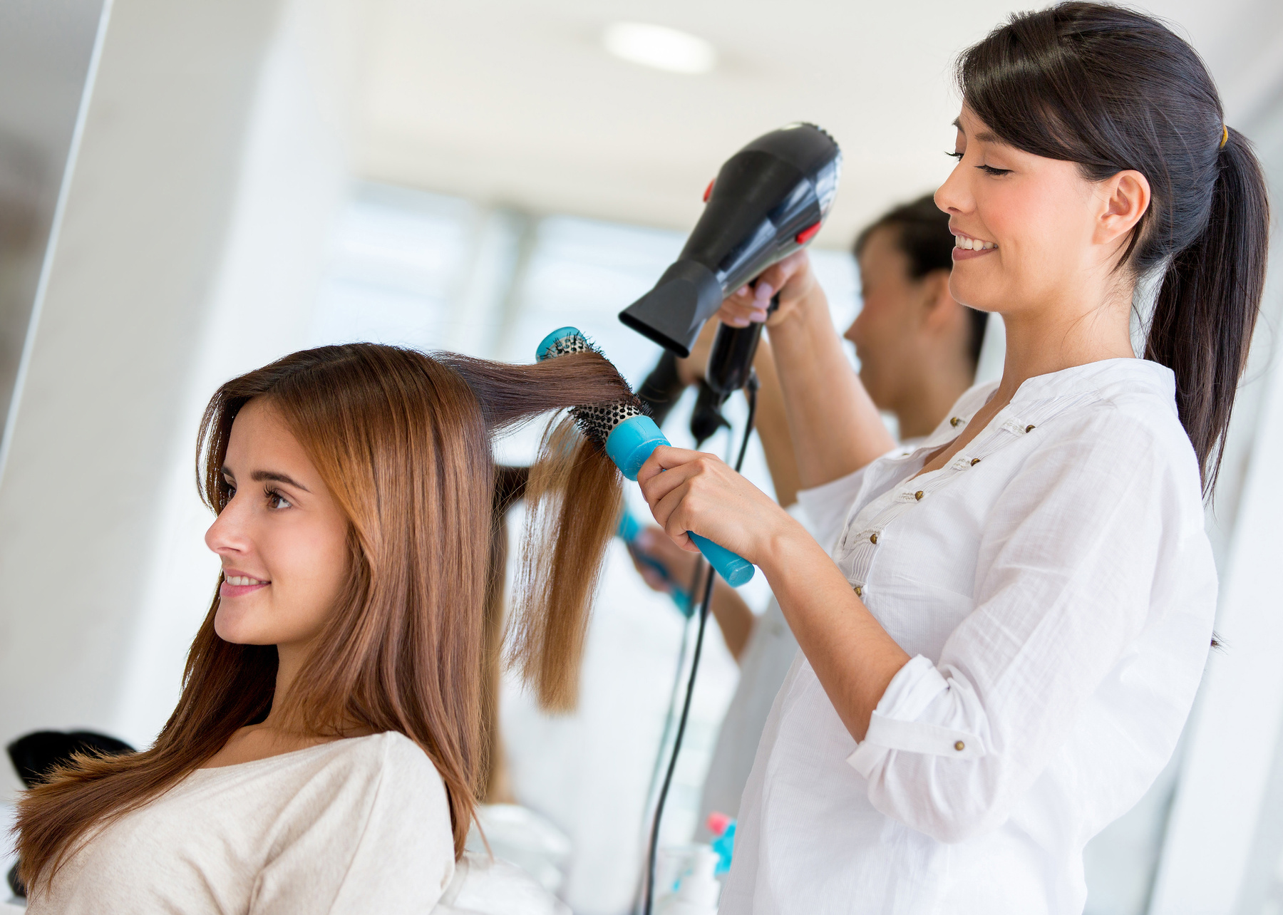 Stylist Drying Hair